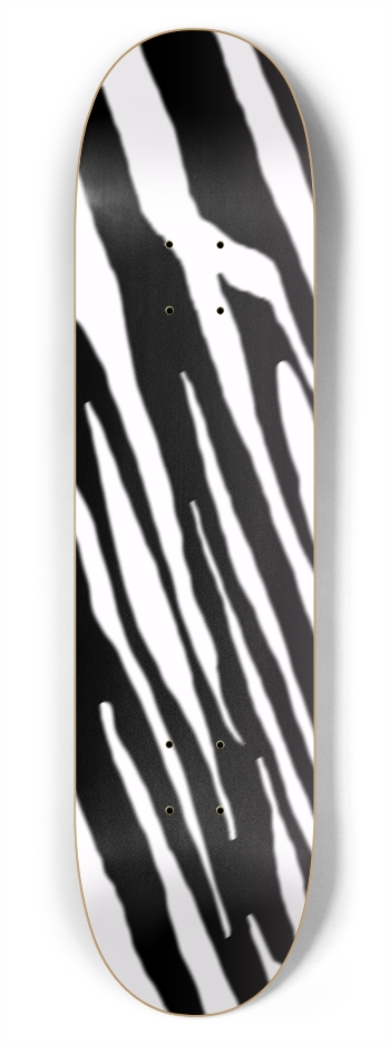 7 3/4" Inverse B+W Tiger Stripe Competition Deck