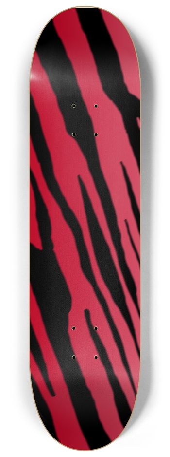 8 1/4" Red Tiger Striped Competition Deck