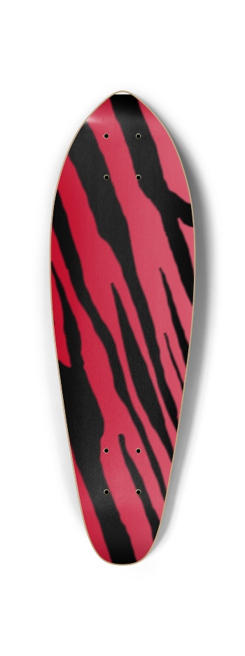 Red Tiger Stripe Mini Cruiser Deck