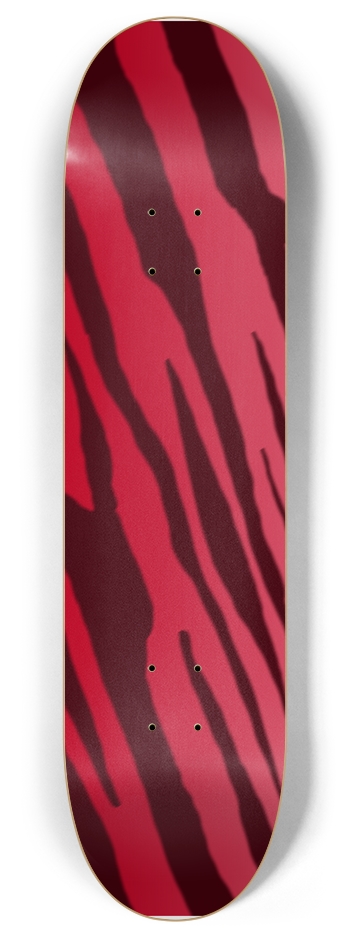 8" Double Red Tiger Stripe Competition Deck