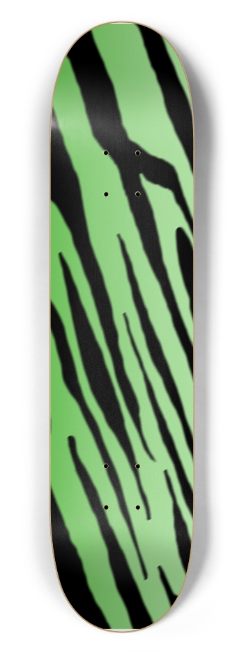 7 1/2" Green Tiger Stripe Competition Deck