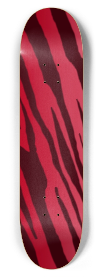 7 3/4" Double Red Tiger Stripe Competition Deck