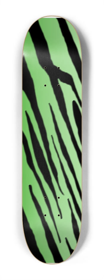 7 1/4" Green Tiger Stripe Competition Deck