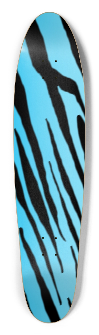 Blue Tiger Stripe Longboard Deck