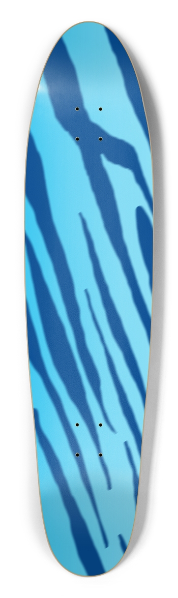 Double Blue Tiger Stripe Longboard Deck