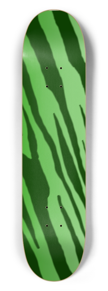 7 1/2" Double Green Tiger Stripe Competition Deck