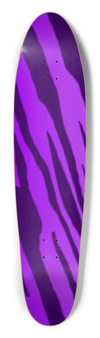 Double Purple Tiger Stripe Longboard Deck