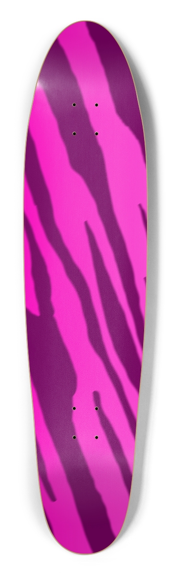 Double Pink Tiger Stripe Longboard Deck