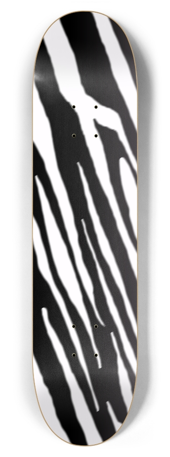 7 7/8" Inverse B+W Tiger Stripe Competition Deck