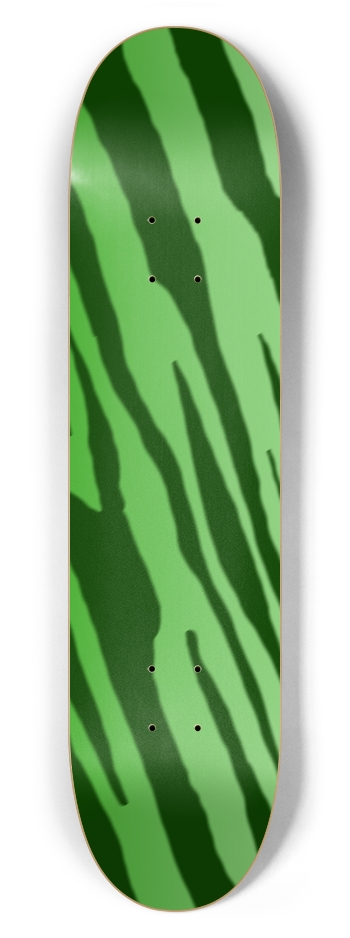 7 5/8" Double Green Tiger Stripe Competition Deck