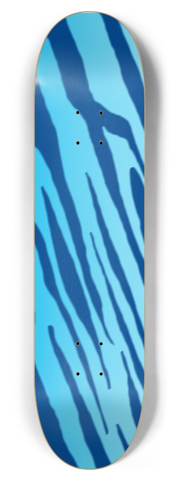 7 7/8" Double Blue Tiger Stripe Competition Deck
