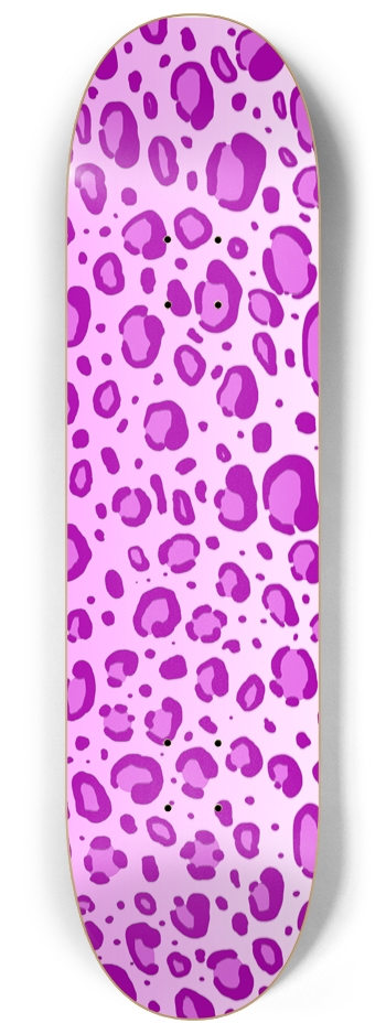8 1/4" Pink Leopard Print Competition Deck
