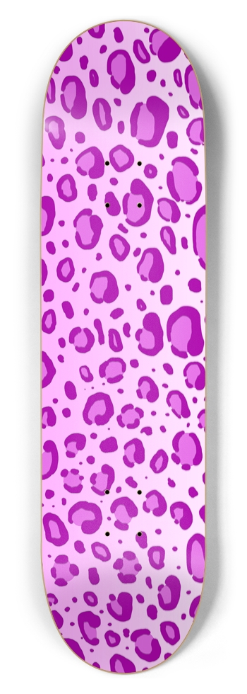 8 1/2" Pink Leopard Print Competition Deck