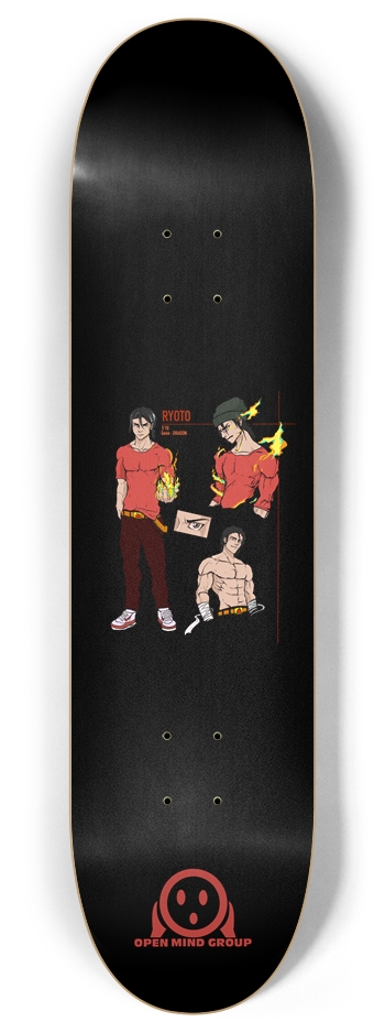 OMG BB Ryoto Stats 8 Inch Skateboard Deck