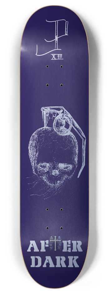 Skull Grenade Dark Blue Silver 8.0
