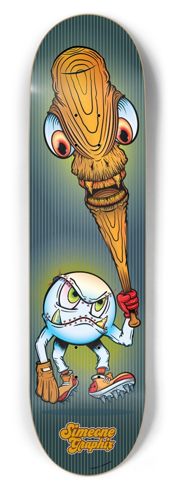  Out of Left Field Gray Background Skateboard