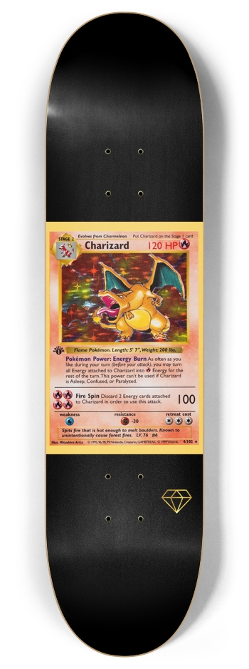 Charizard / 8'' 8 Inch Skateboard Deck