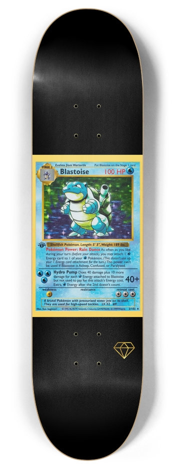 Blastoise / 8'' 8 Inch Skateboard Deck
