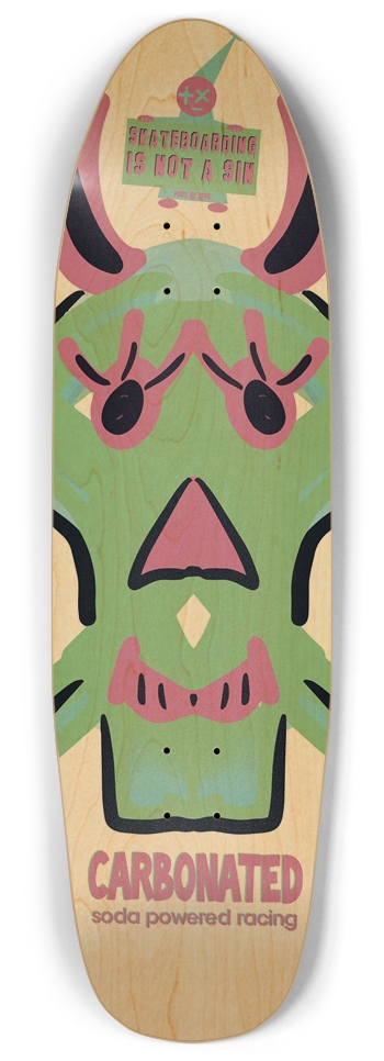 Horned Skull Skateboarding is Not a Sin Punk Nose