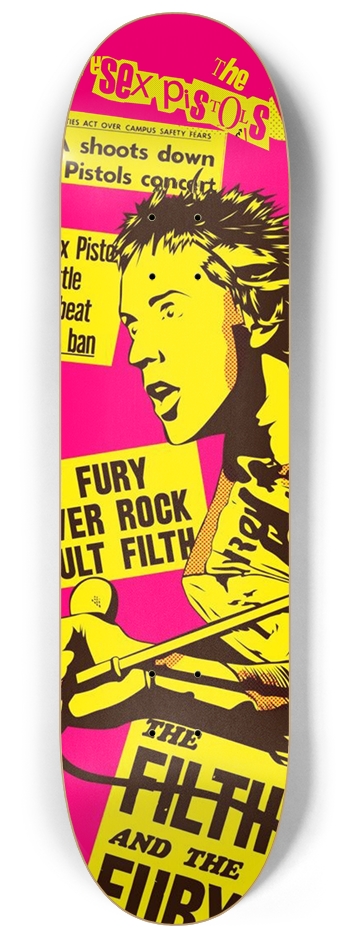 UK Punk Rock 8-1/4 Skateboard Deck by Believe Skateboards