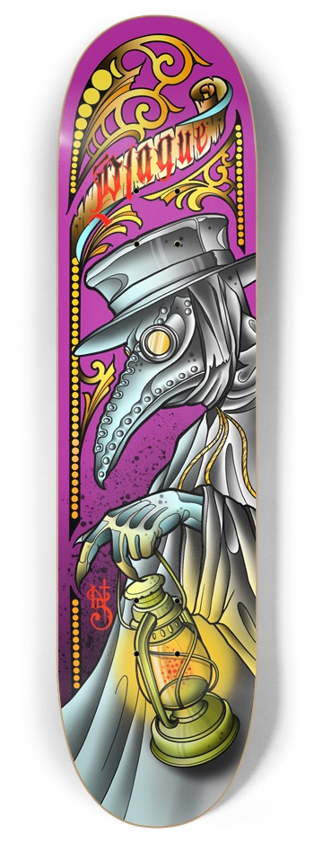 Plague Doctor Custom Skateboard