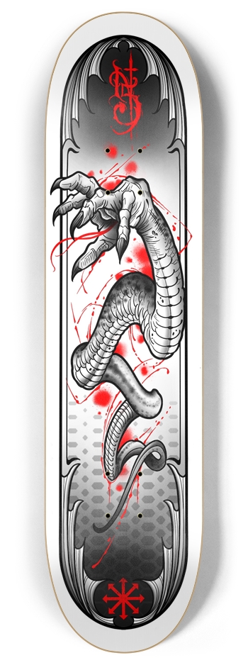 The Hand Custom Skateboard 8 Inch Skateboard Deck
