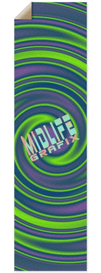 Midlife Spiral Green Griptape