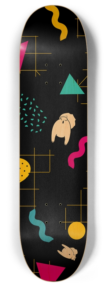 Pug Butt Arcade Skateboard