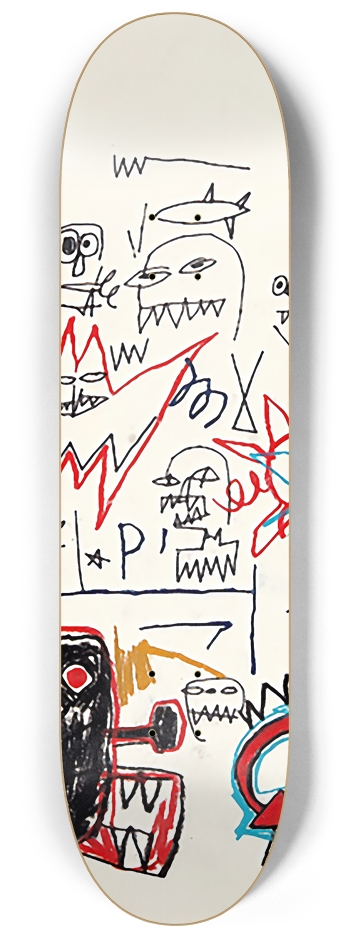 Basquiat Batman 3 Skateboard Art 1 8-1/4 Skateboard Deck by CloverLeafArts