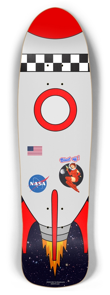 Cartoon Retro Rocket