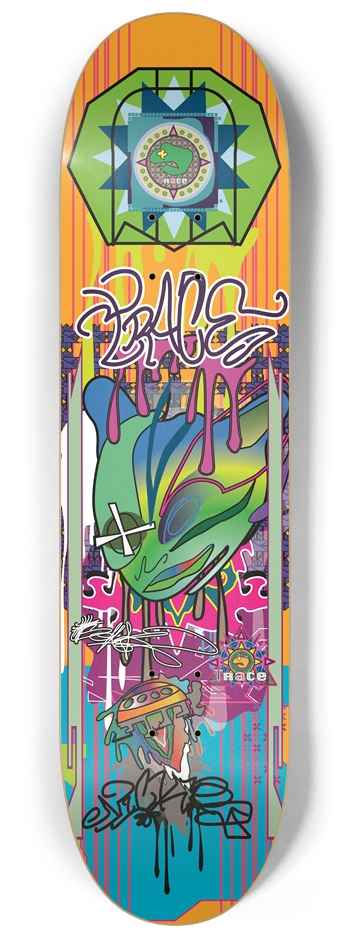 suspendere Poleret interval Trace Orange Glider 8-1/4 Skateboard Deck by trace by Mainstreamgraphix