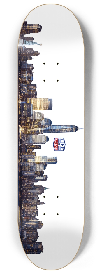 LAME - BOX LOGO - NYC SKYLINE SKATEBOARD