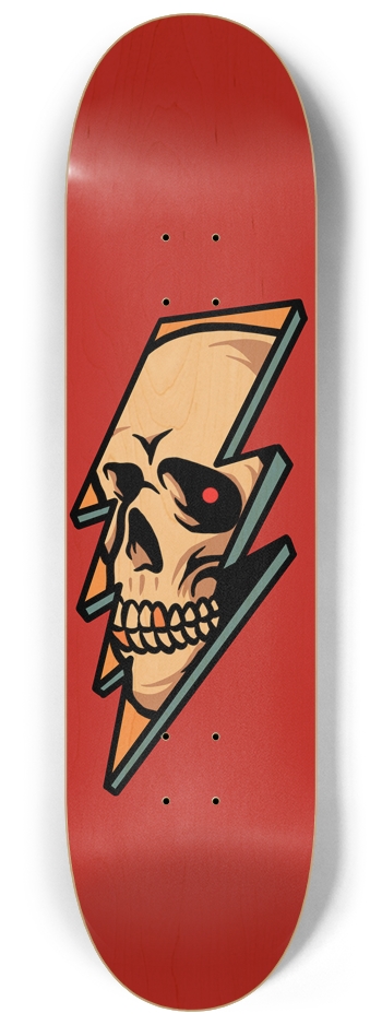 Lightning Skull Skateboard