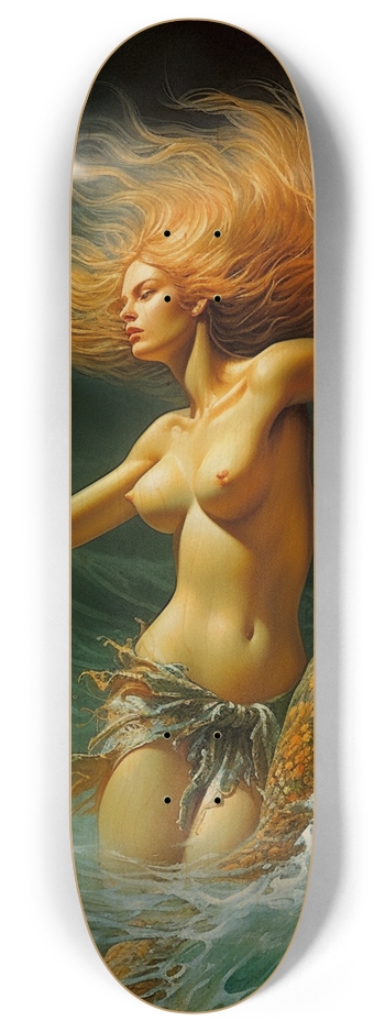Mermaid Babe 8 Inch Skateboard Deck