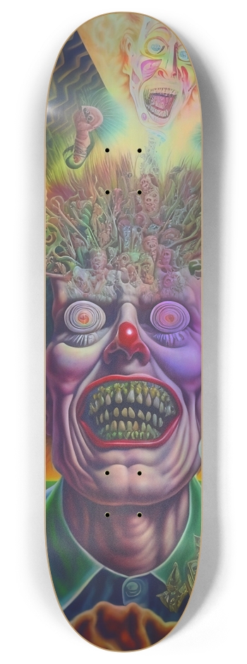 Holo Nightmare Clown 8 Inch Skateboard Deck