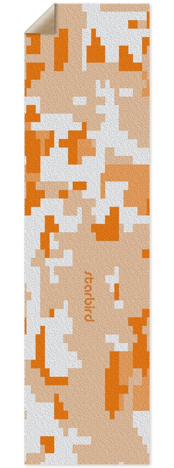 Orange Pixel Camo Griptape