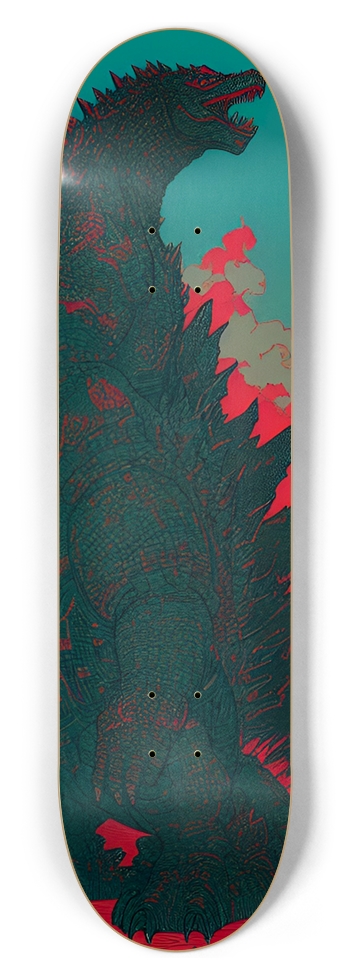 Screaming Monkey - Godzilla 500 Go-Glow 8-1/2 Skateboard Deck
