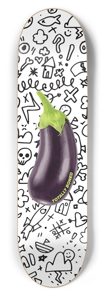 Totally Boned Aubergine Doodle