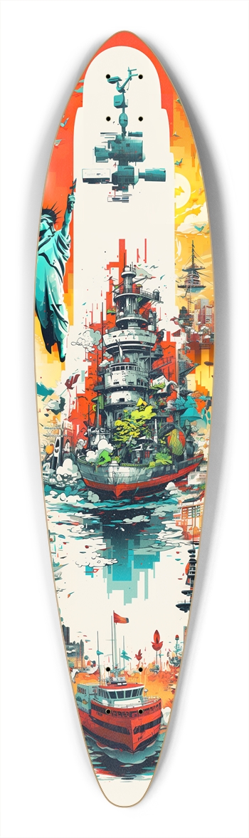 Warship Custom Longboard Pintail Longboard