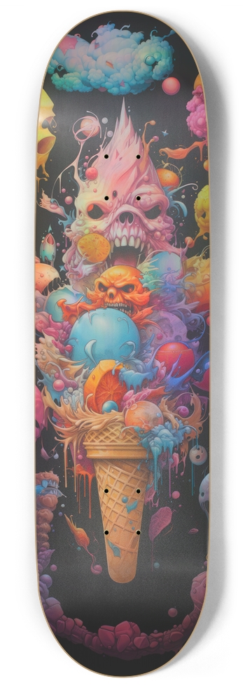 I Scream Hologram Custom Skateboard