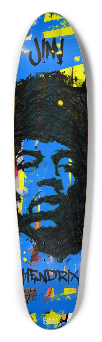 Jimi Hendrix Drawing Longboard