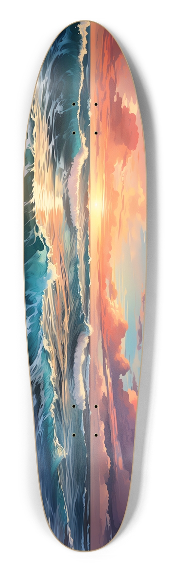 Watercolor Sunset Longboard
