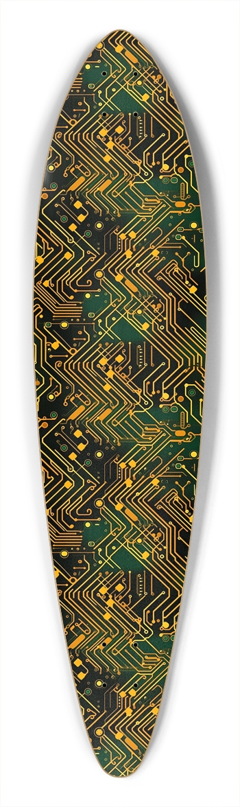 Circuit Board Pattern 2 Longboard