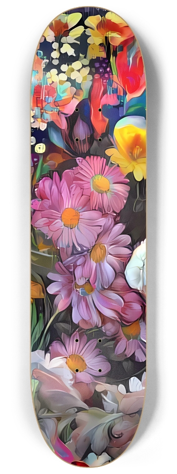 Abstract Floral Pattern 1 Skateboard