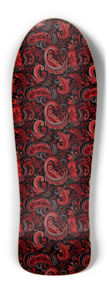 Red Paisley Skateboard