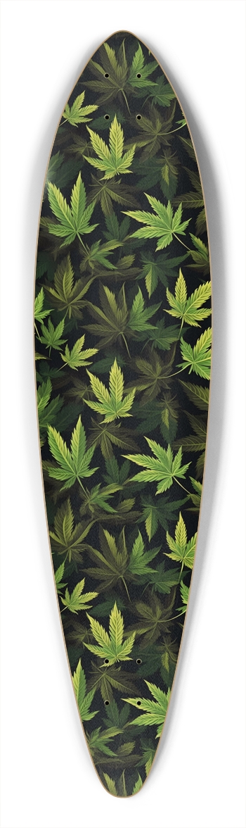 Cannabis Leaf Longboard