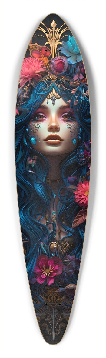 Neon Victorian Longboard
