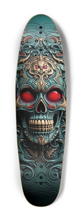 Ornate Skull 1 Skateboard