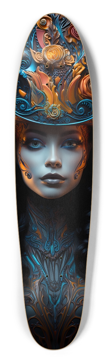 Neon Victorian Longboard