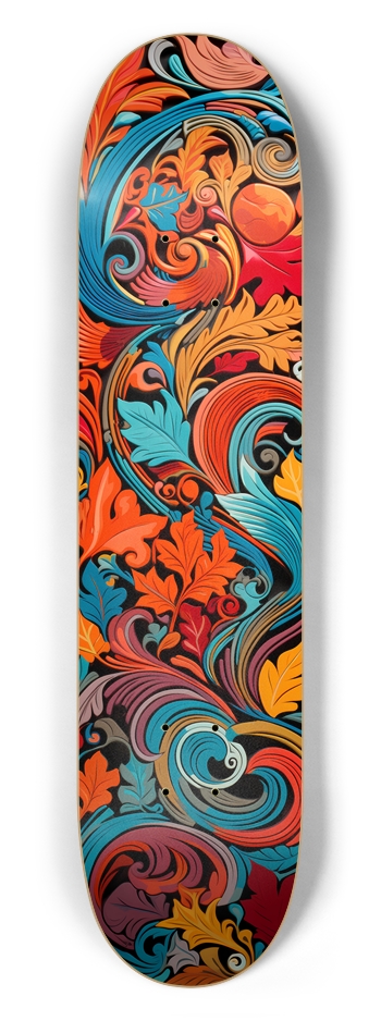 Abstract Floral Pattern 2 Skateboard